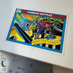 1990 Impel Marvel Universe Card # 89 Fantastic Four Vs. Galactus